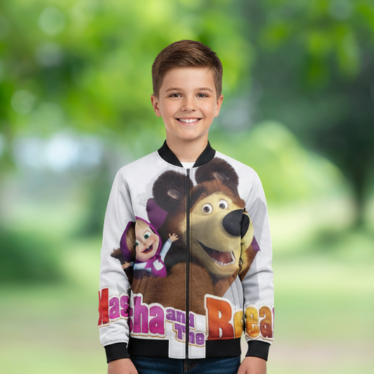 Kids Masha and Bear Bomber Jacket