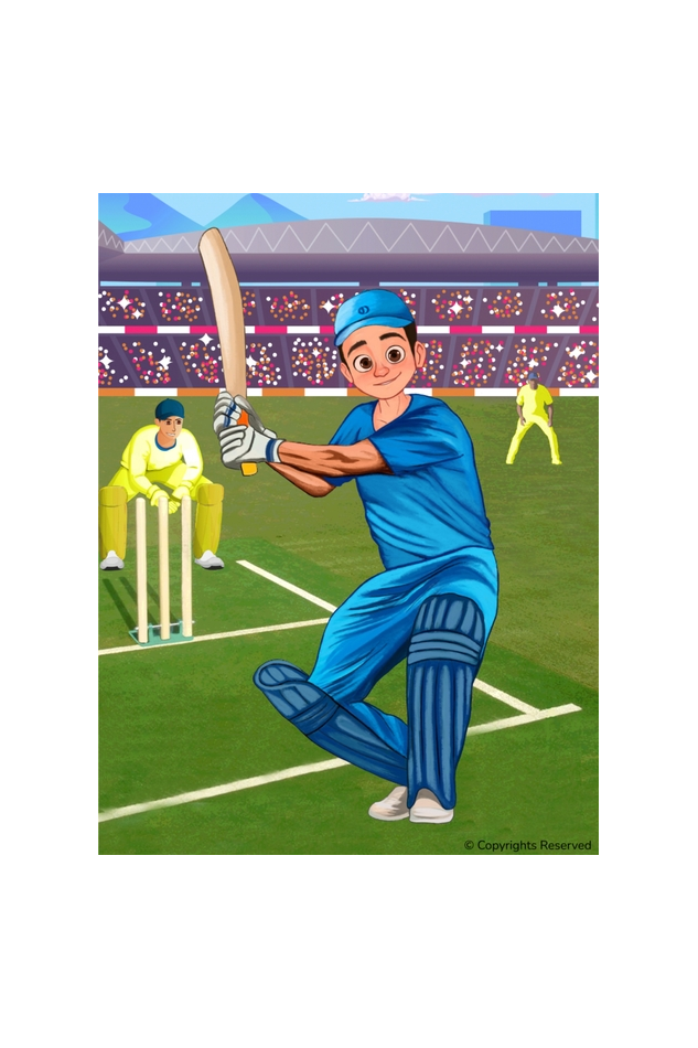 Deva Playing Cricket | DTF Printed Tshirt