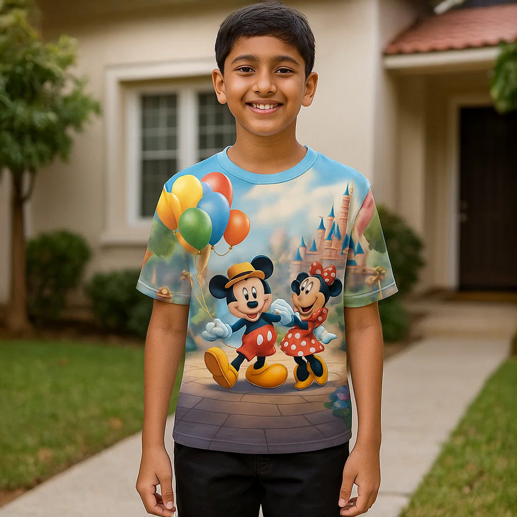 Mickey Mouse Kids AOP Sports T-Shirt