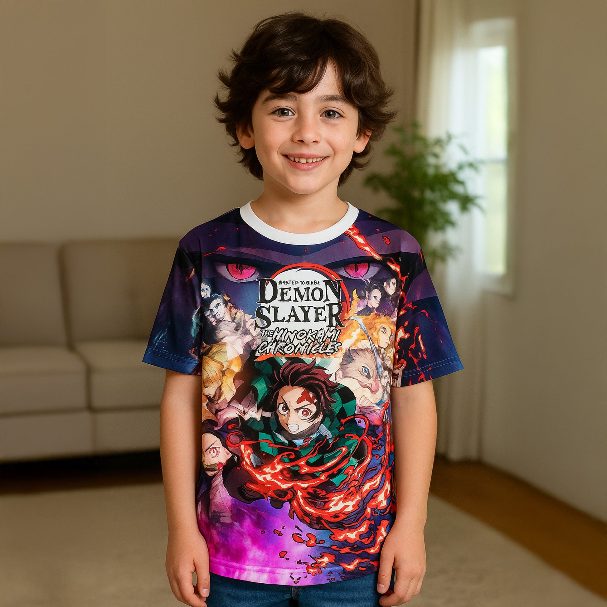 Demon Slayer Kids AOP Sports T-Shirt