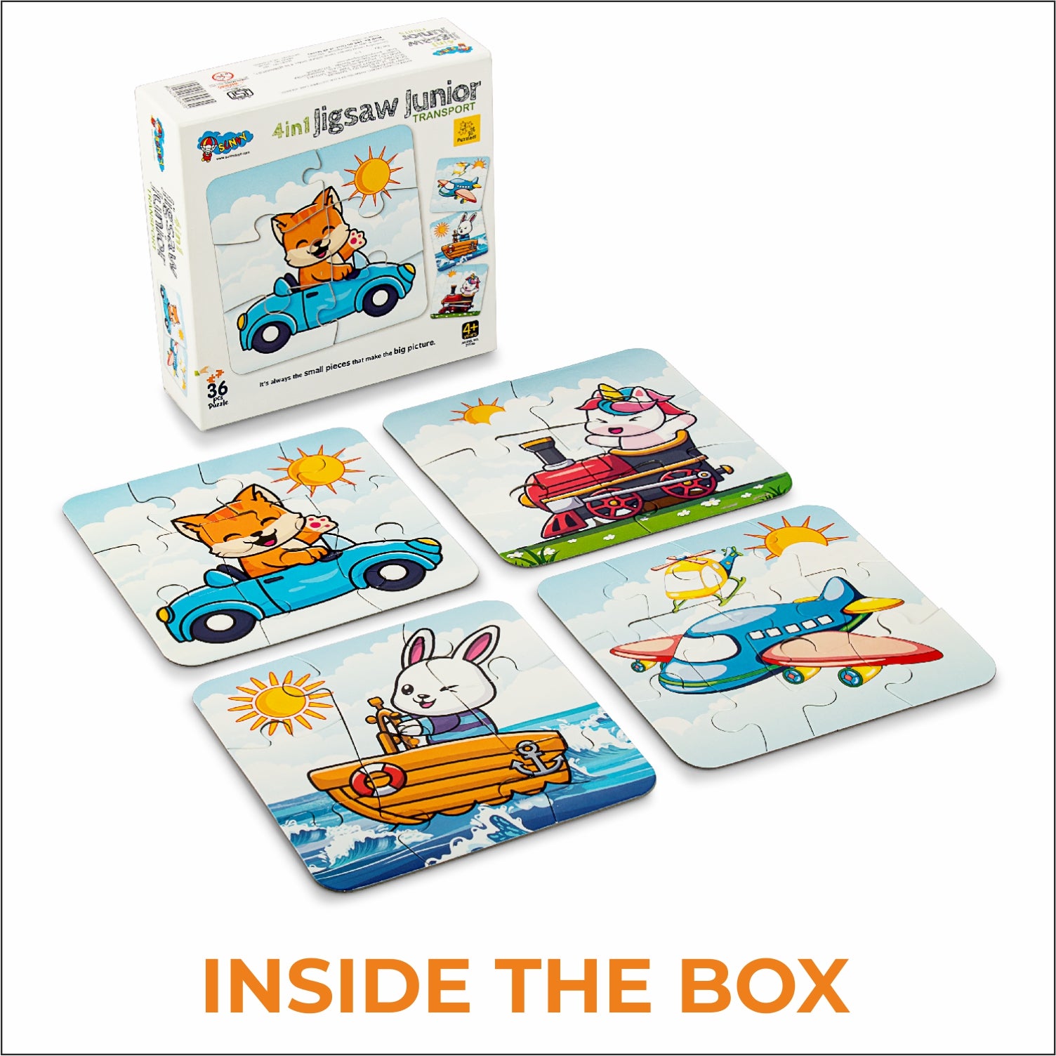 4 in 1 Transport Jigsaw Puzzle