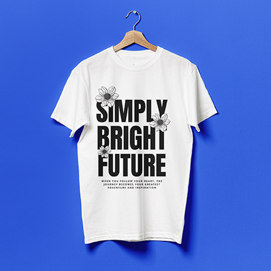 Simply Bright Future / Motivation Quote-Puzzle Squad Cotton T-shirts for Boys & Girls