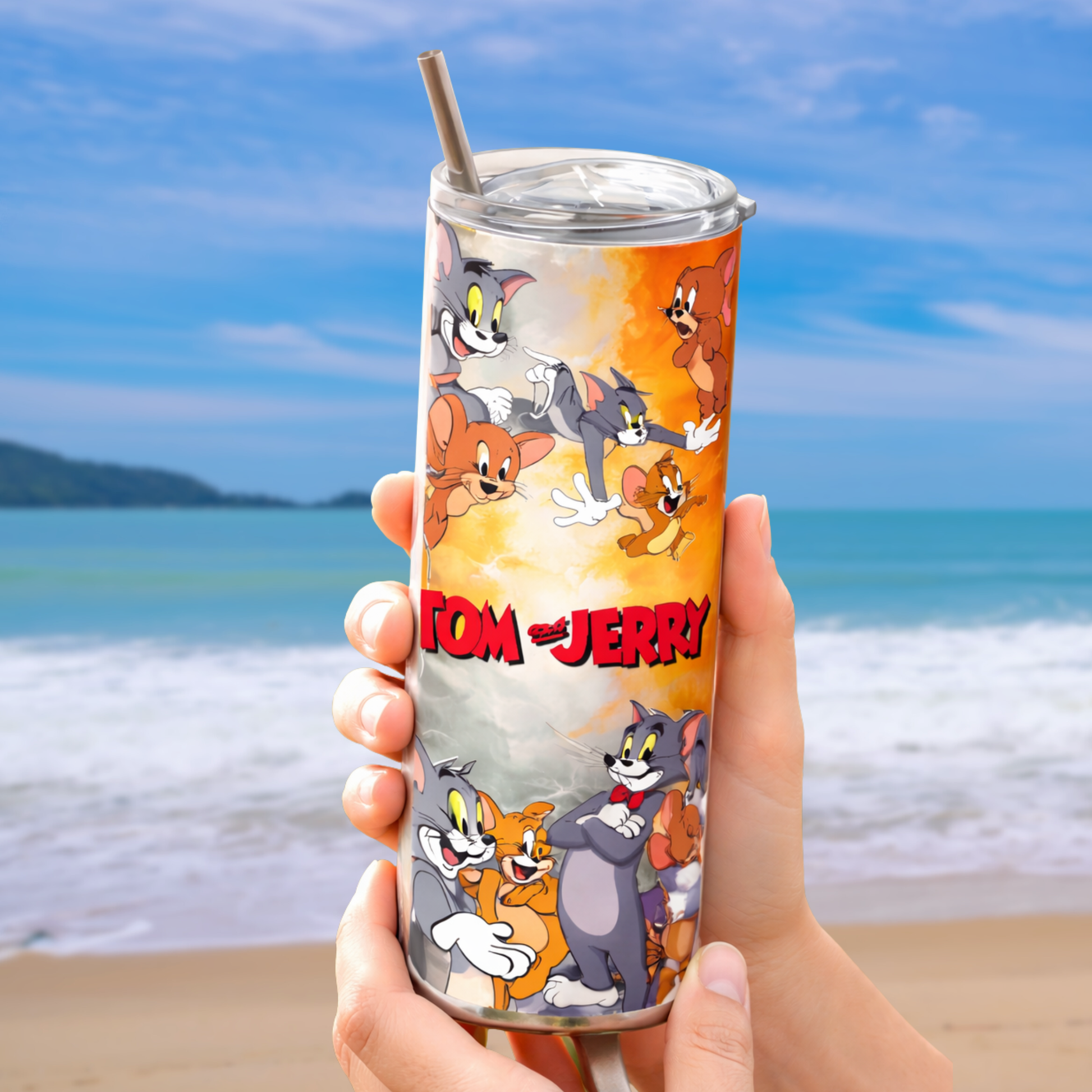Tom and Jerry AOP Tumbler Bottle