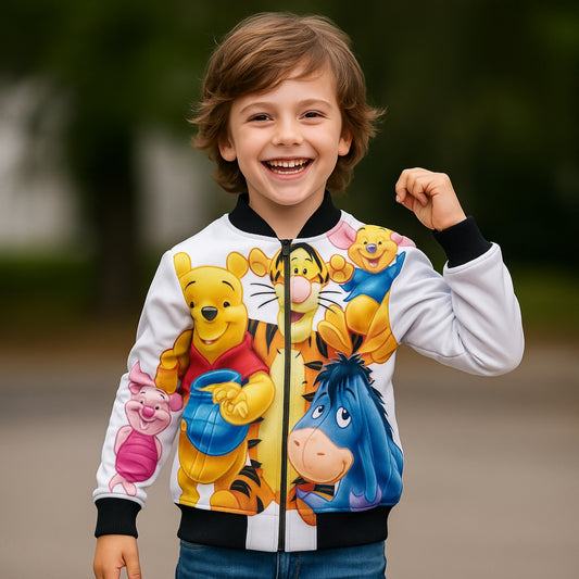 Kids Winnie The Pooh Bomber Jacket