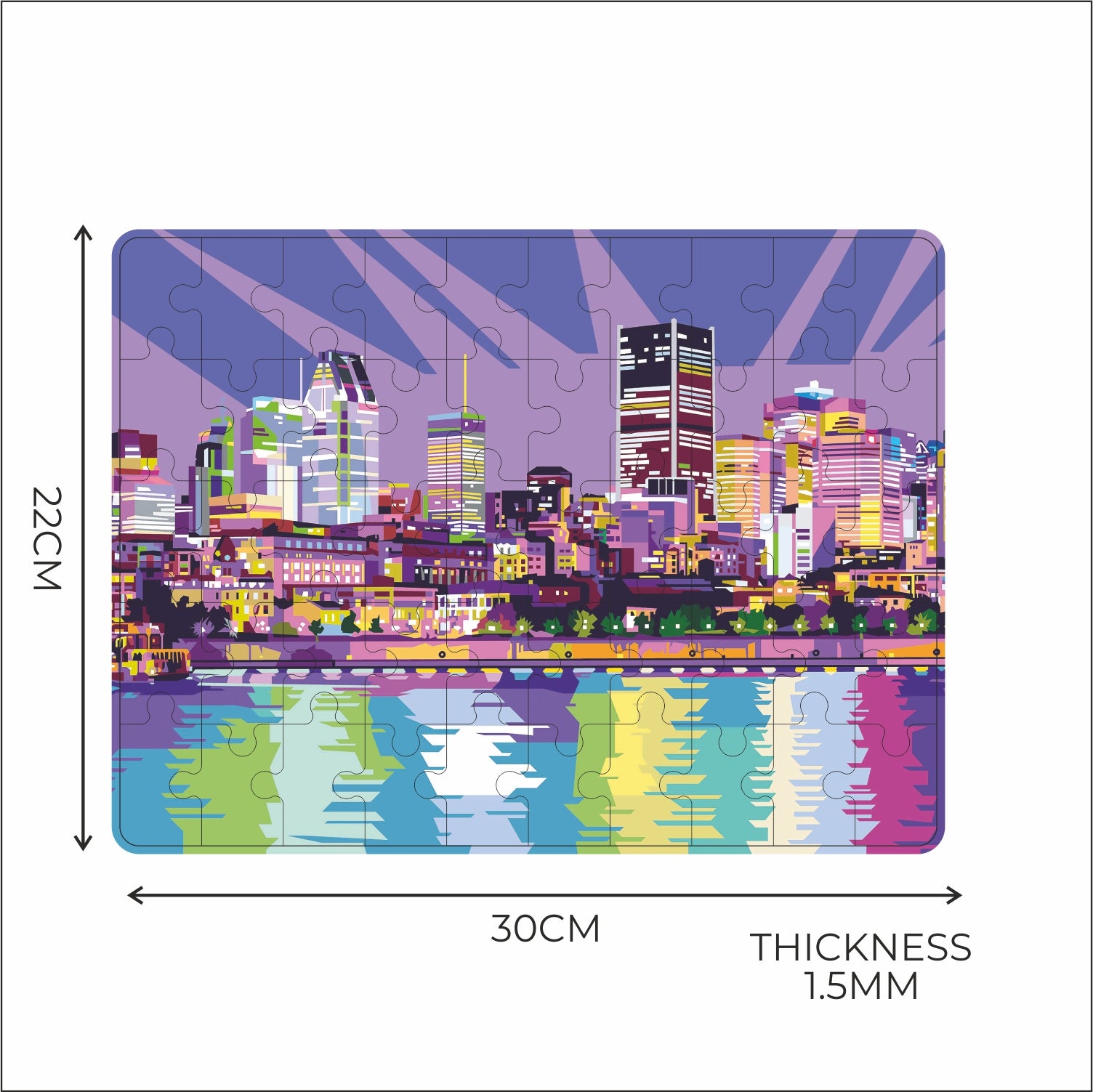 3 in 1 Pop Art Jigsaw Puzzle Cities Theme