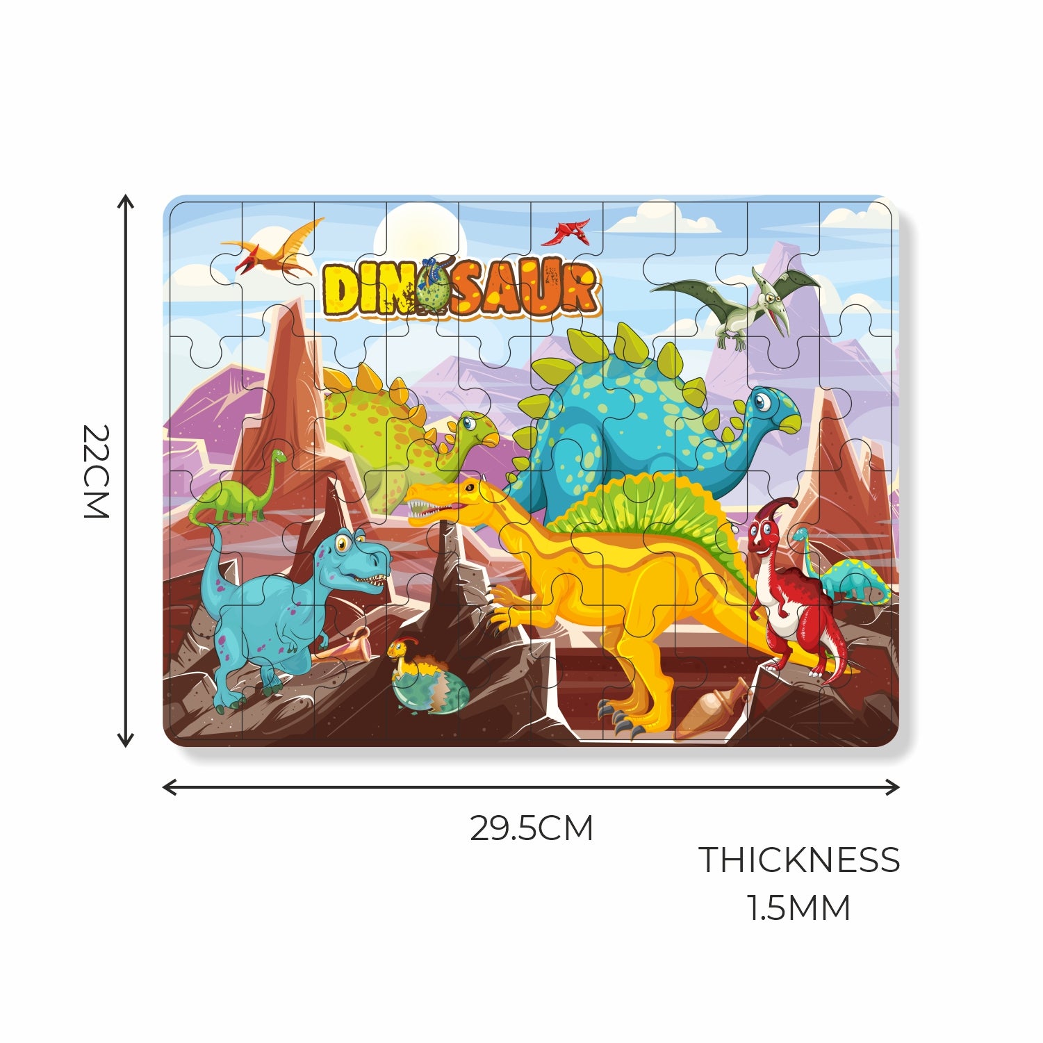 3 in 1 Jigsaw Puzzle Dinosaur