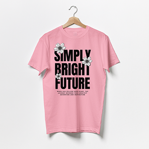 Simply Bright Future / Motivation Quote-Puzzle Squad Cotton T-shirts for Boys & Girls