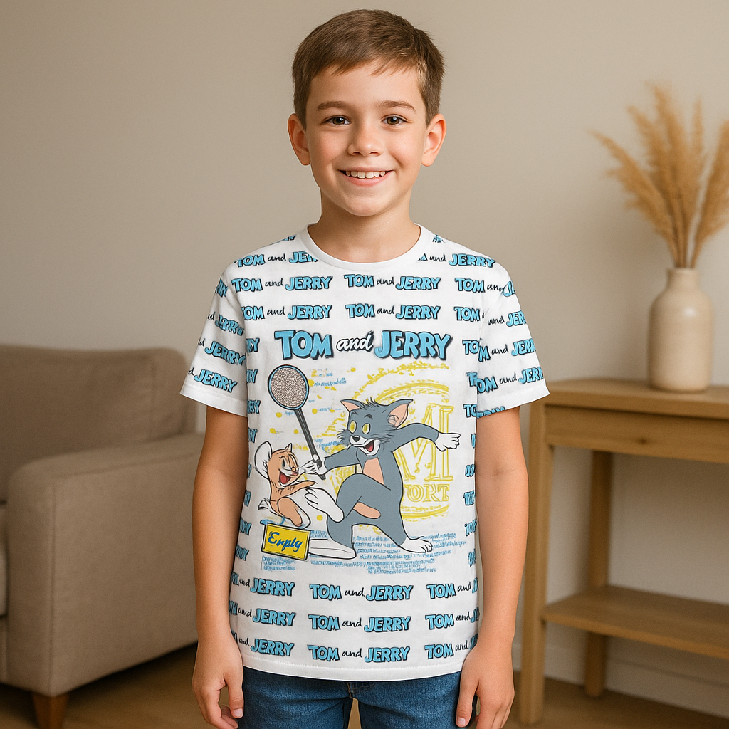 Tom & Jerry Kids AOP Sports T-Shirt
