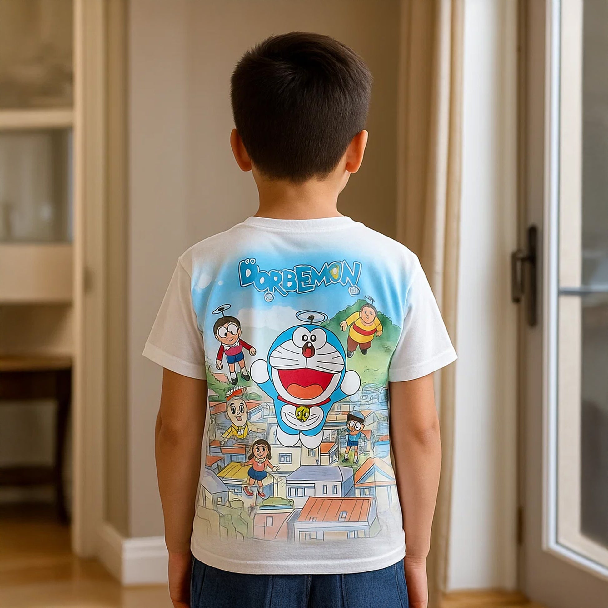Doraemon New Kids AOP Sports T-Shirt