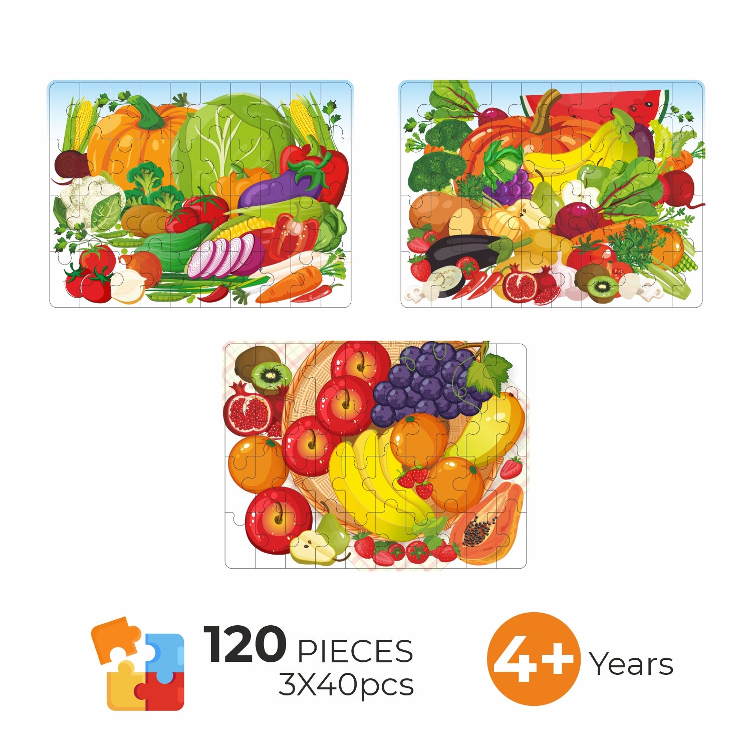 3 in 1 Fruit Jigsaw Puzzle