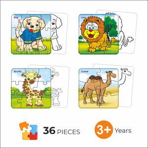 Puzzle and Paint Animal Jigsaw Puzzle