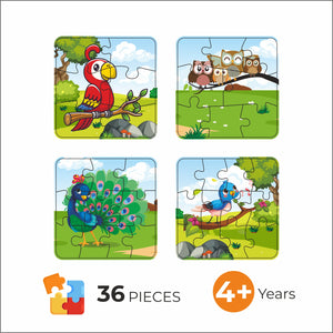 4 in 1 Bird Jigsaw Puzzle