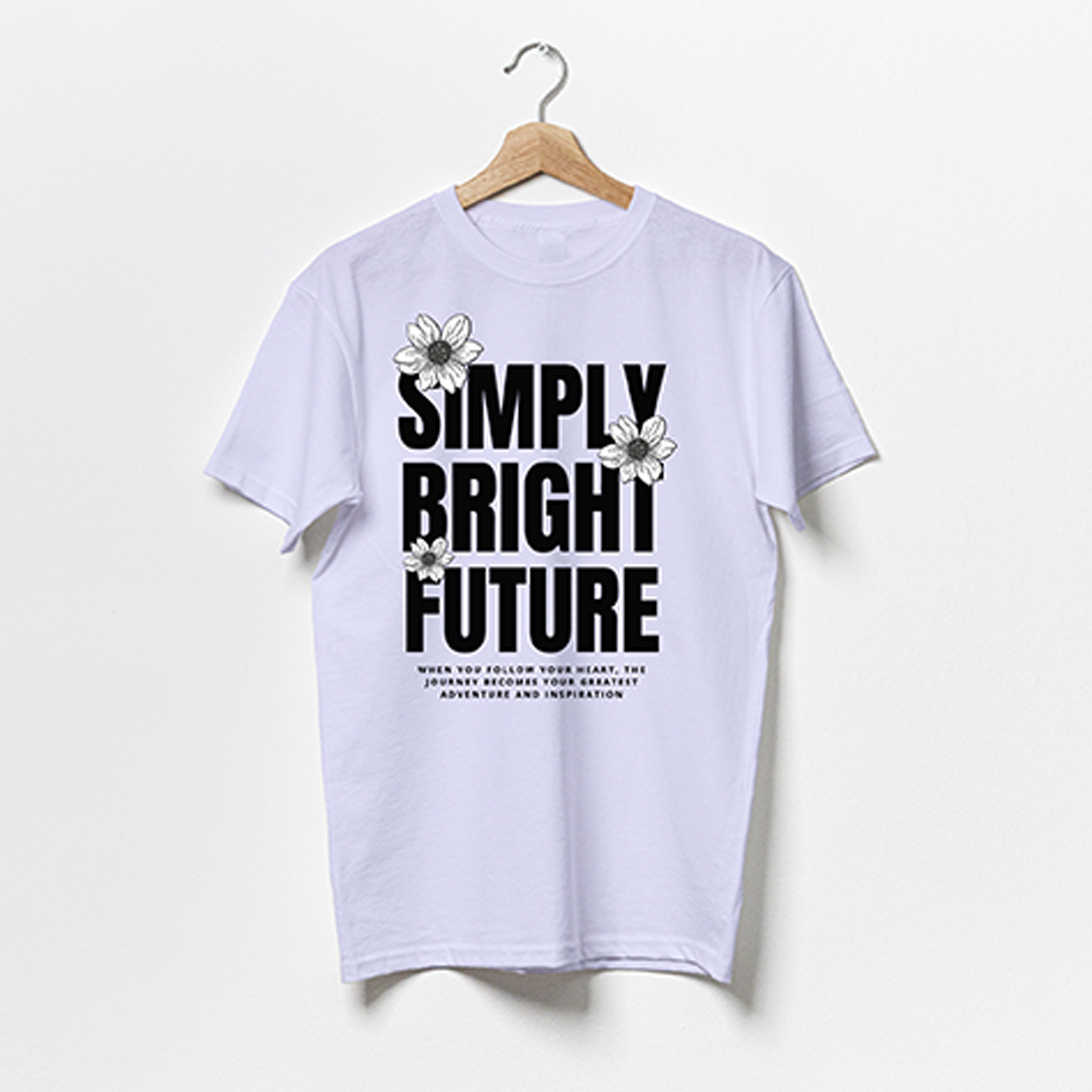 Simply Bright Future / Motivation Quote-Puzzle Squad Cotton T-shirts for Boys & Girls