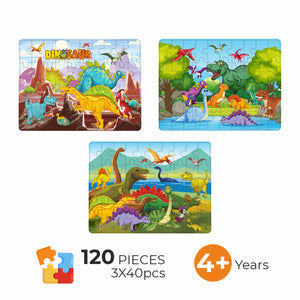 3 in 1 Jigsaw Puzzle Dinosaur