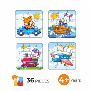 4 in 1 Transport Jigsaw Puzzle