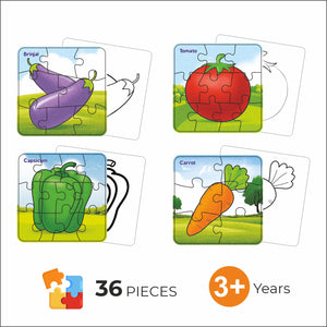 Puzzle and Paint Vegetable Jigsaw Puzzle