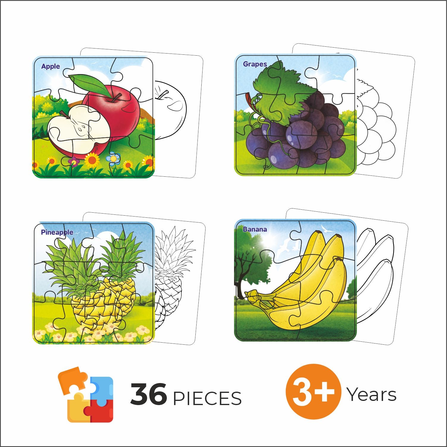 Puzzle and Paint Fruit Jigsaw Puzzle