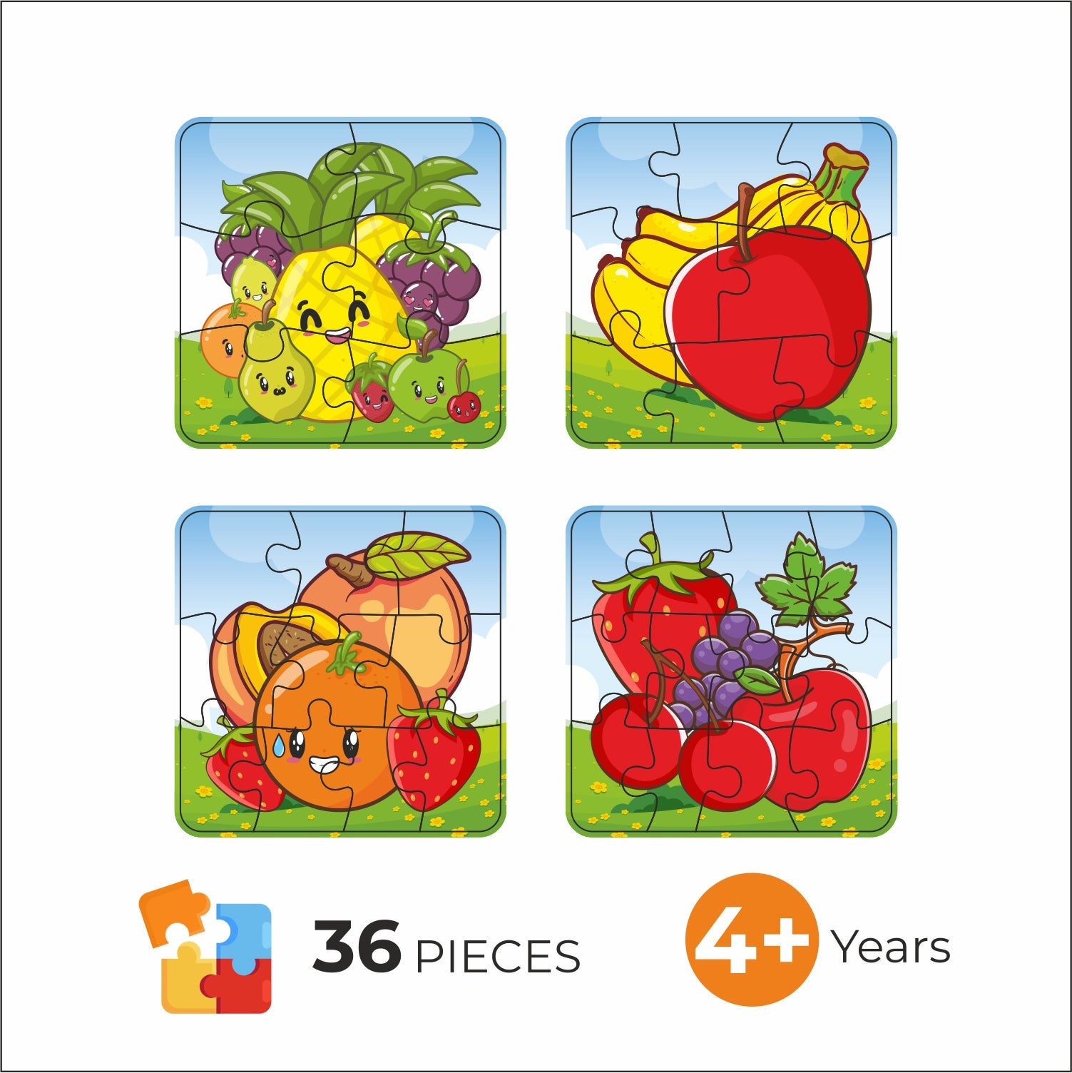 4 in 1 Fruit Jigsaw Puzzle