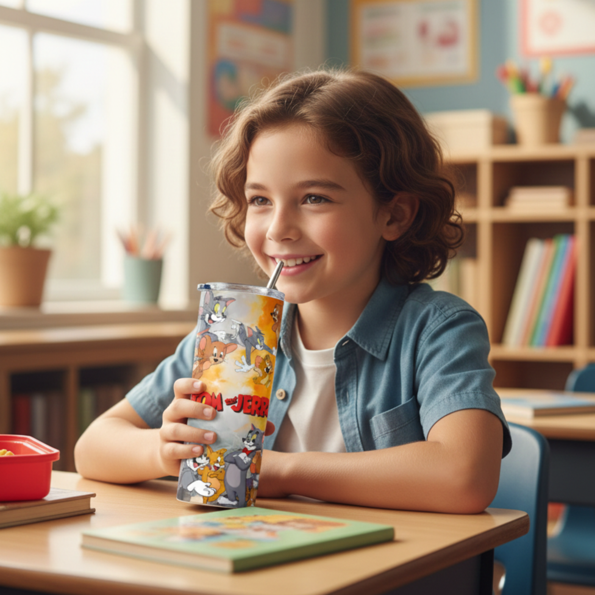 Tom and Jerry AOP Tumbler Bottle