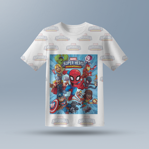 Marvel Super Hero Printed AOP T-Shirt