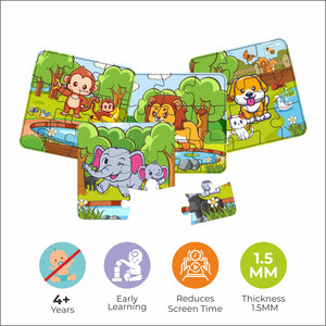 4 in 1 Animal Jigsaw Puuzle