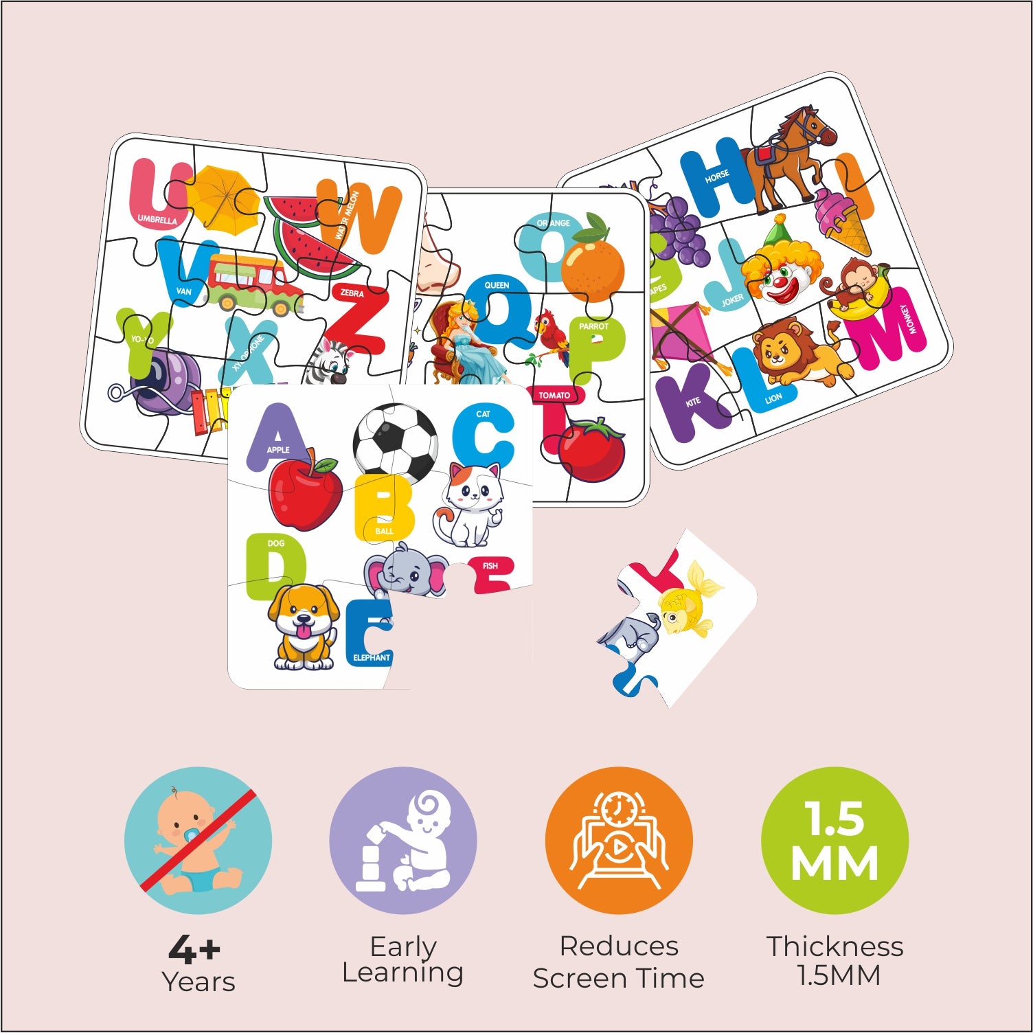 4 in 1 Alphabet Jigsaw Puzzle