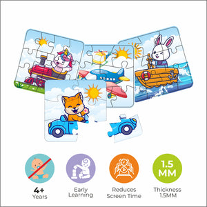 4 in 1 Transport Jigsaw Puzzle