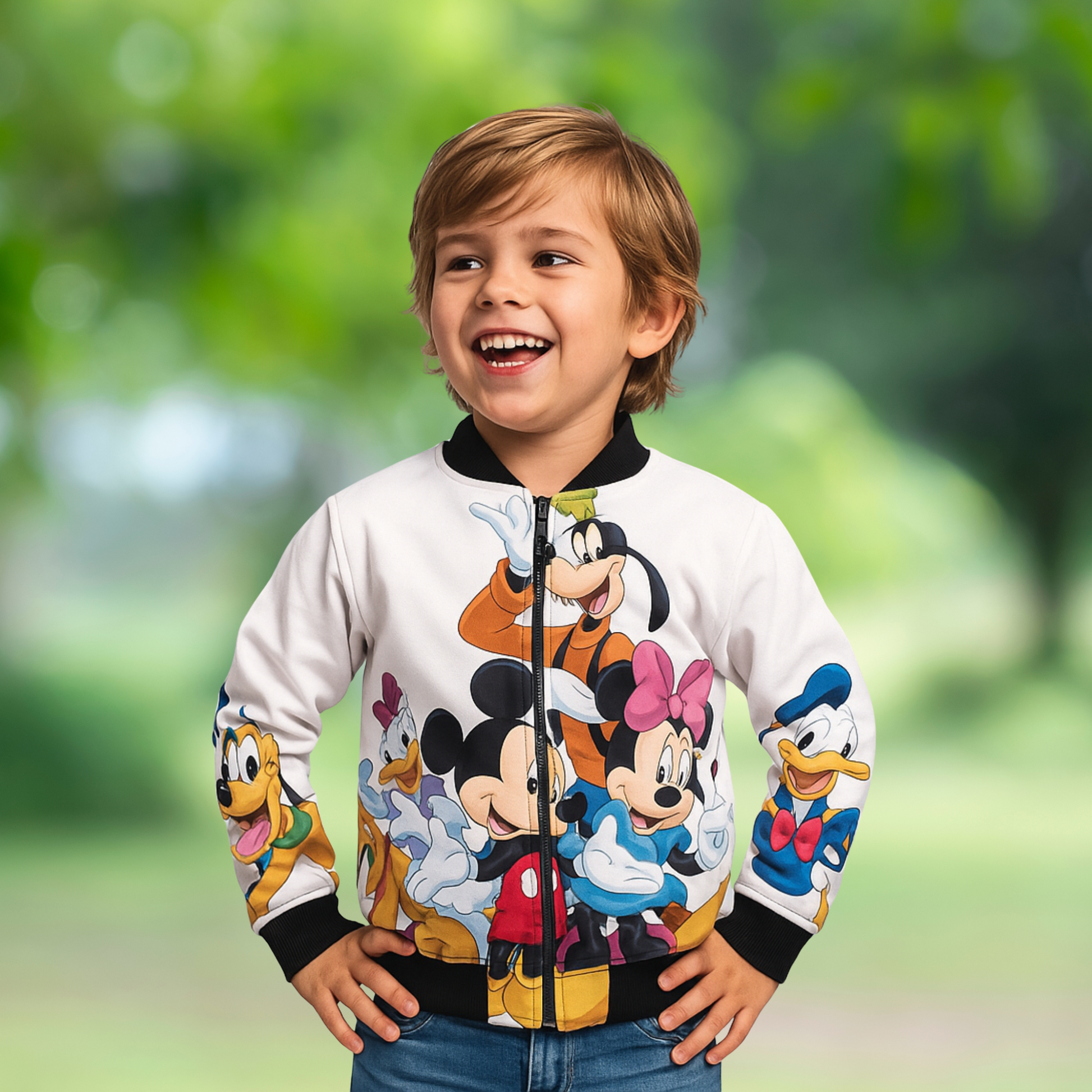 Kids Mickey Mouse Bomber Jacket