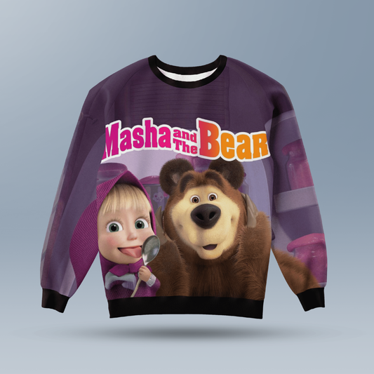 Masha and Bean AOP Kids Sweatshirt