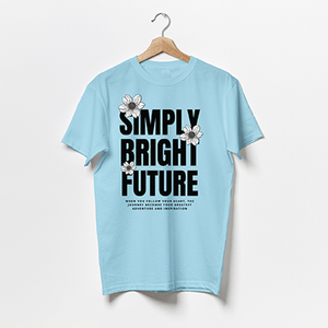 Simply Bright Future / Motivation Quote-Puzzle Squad Cotton T-shirts for Boys & Girls