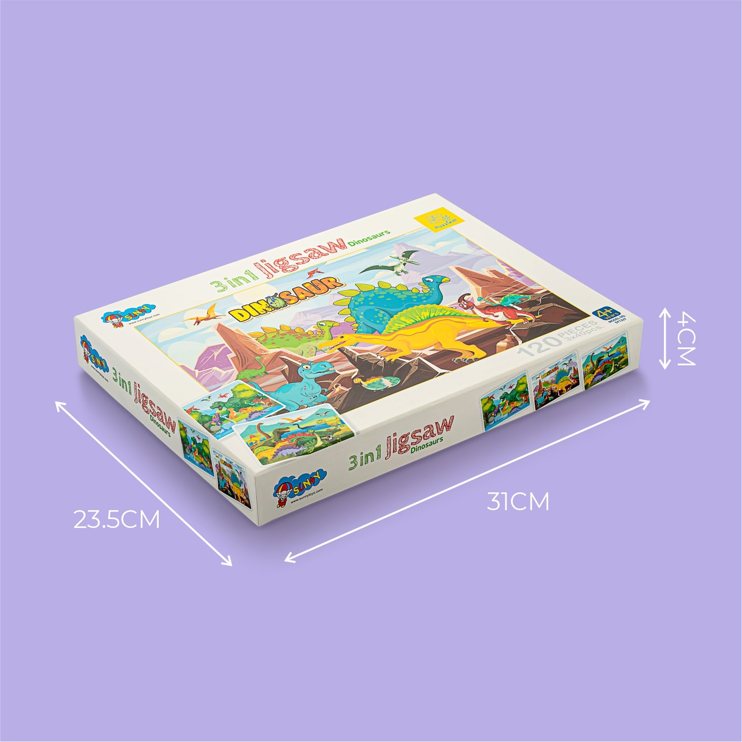 3 in 1 Jigsaw Puzzle Dinosaur