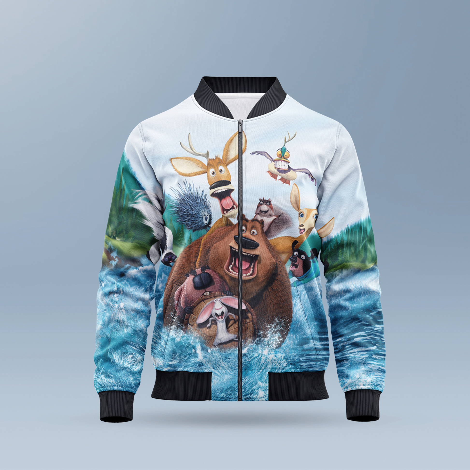 Zoo Prints AOP Kids Bomber Jacket