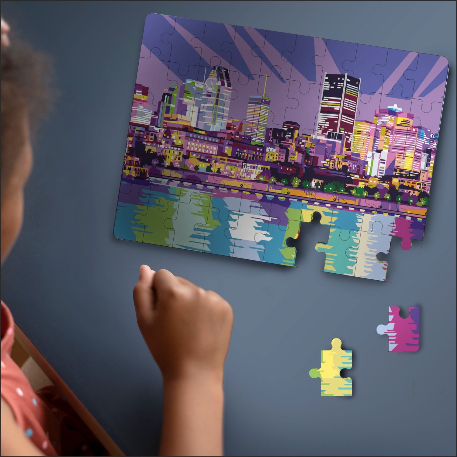 3 in 1 Pop Art Jigsaw Puzzle Cities Theme