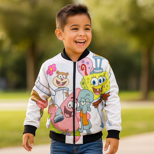 Kids Spongebob Square pants Bomber Jacket