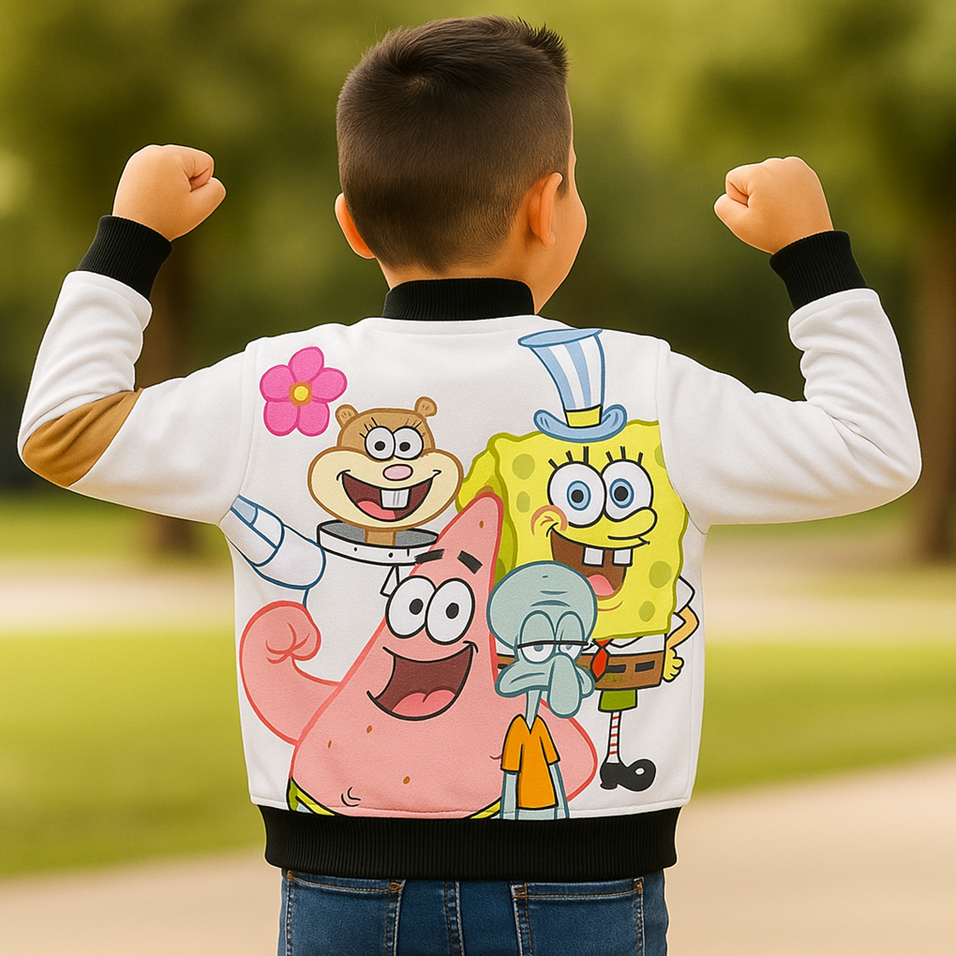 Kids Spongebob Square pants Bomber Jacket