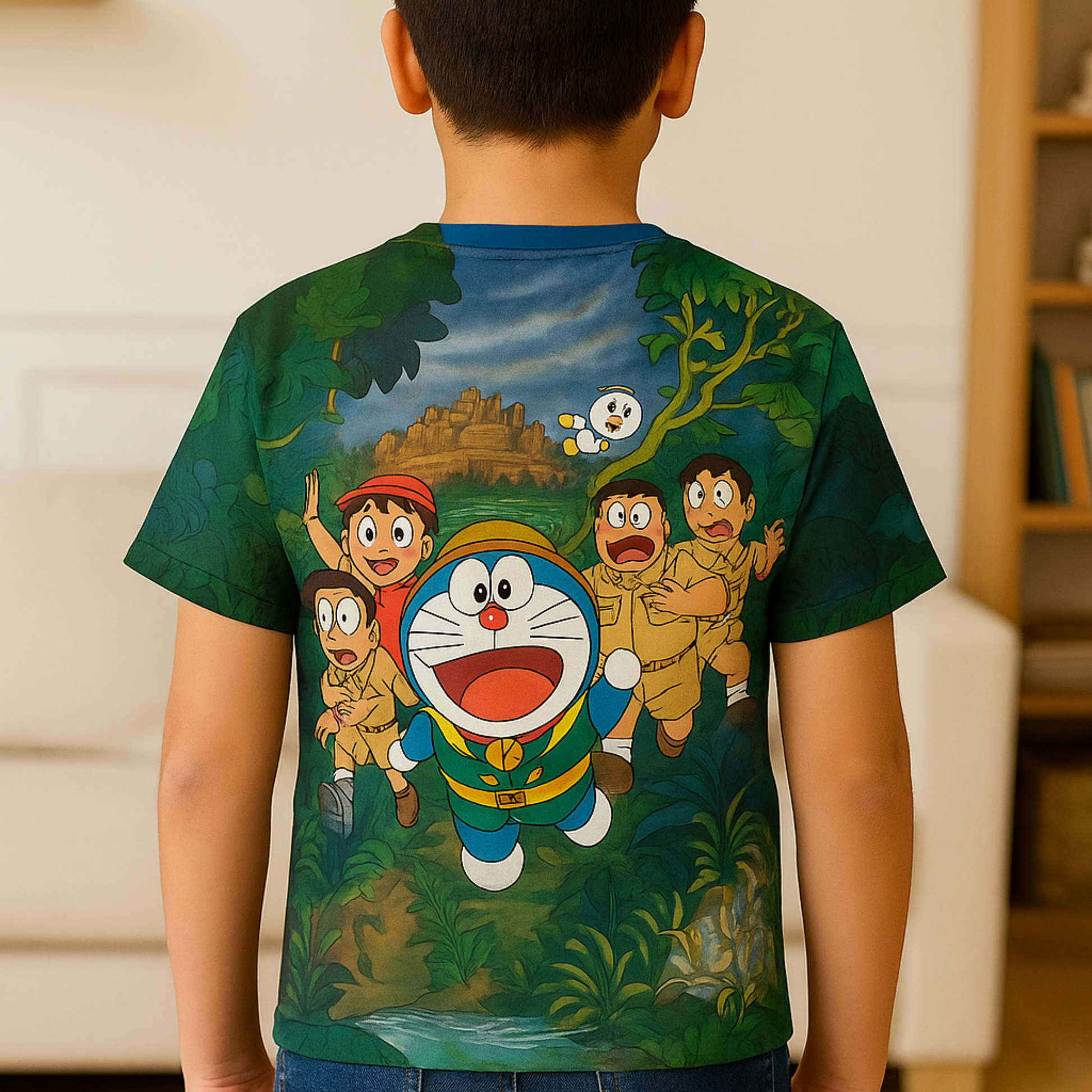 Doraemon Kids AOP Sports T-Shirt