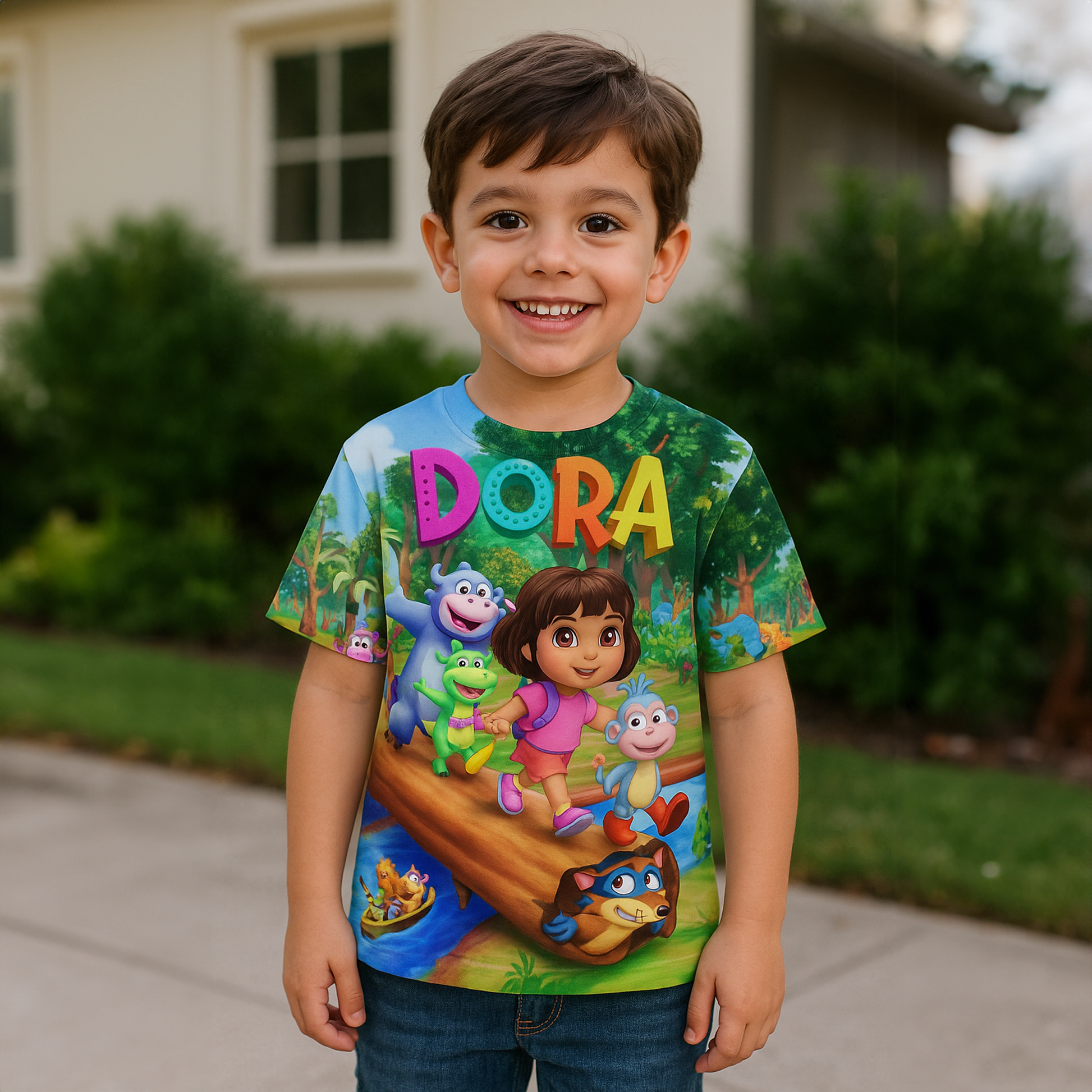 Dora Kids AOP Sports T-Shirt