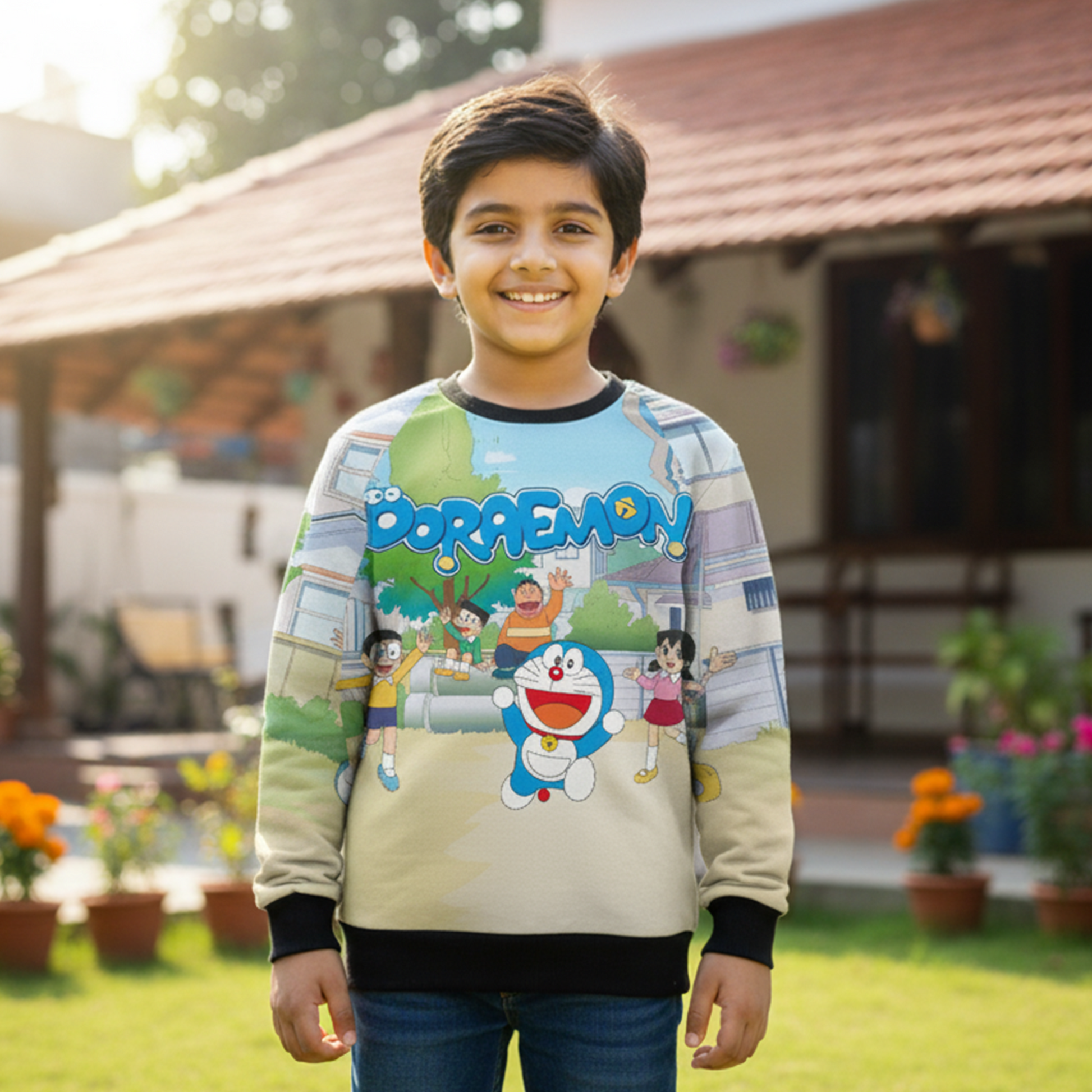 Doremon AOP Kids Sweatshirt