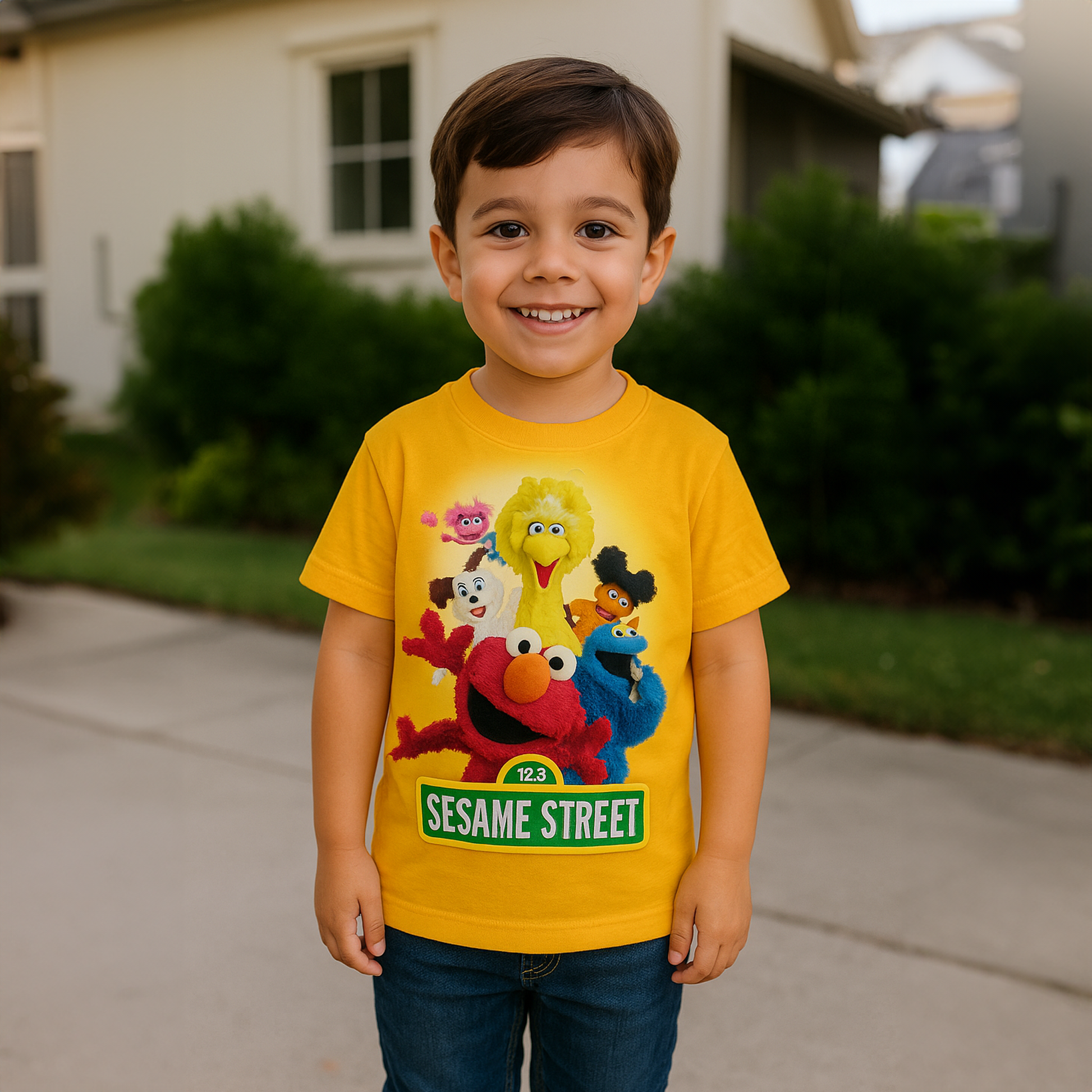 Cartoon Kids AOP Sports T-Shirt