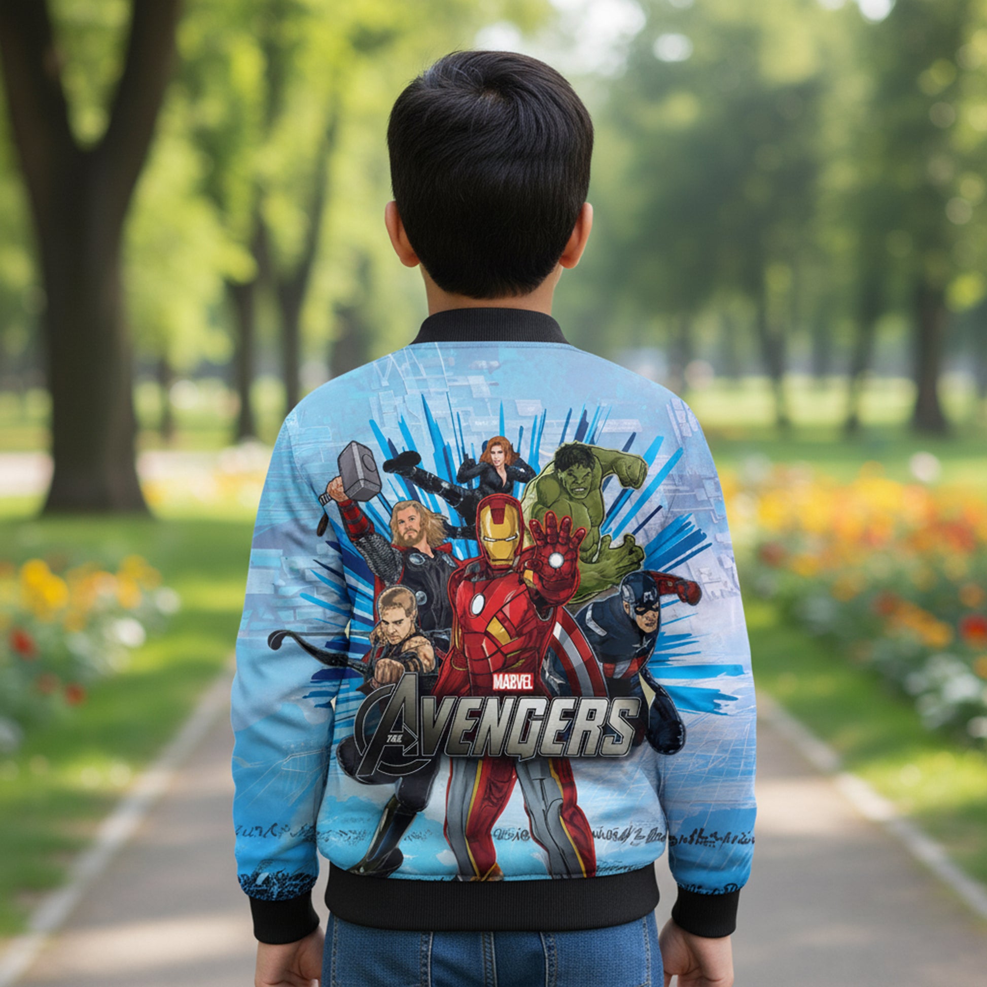 Avengers AOP Kids Bomber Jacket