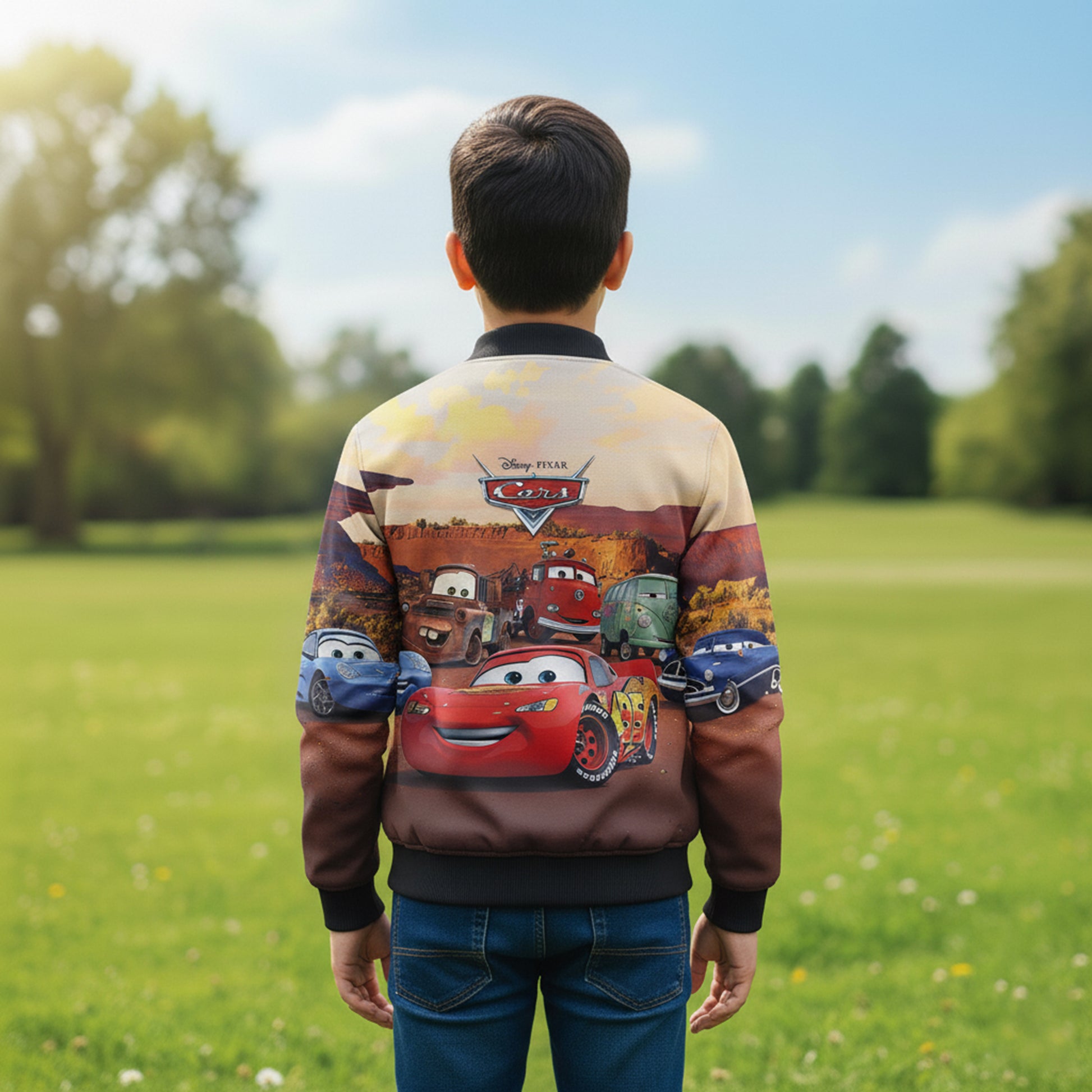 Cars AOP Kids Bomber Jacket