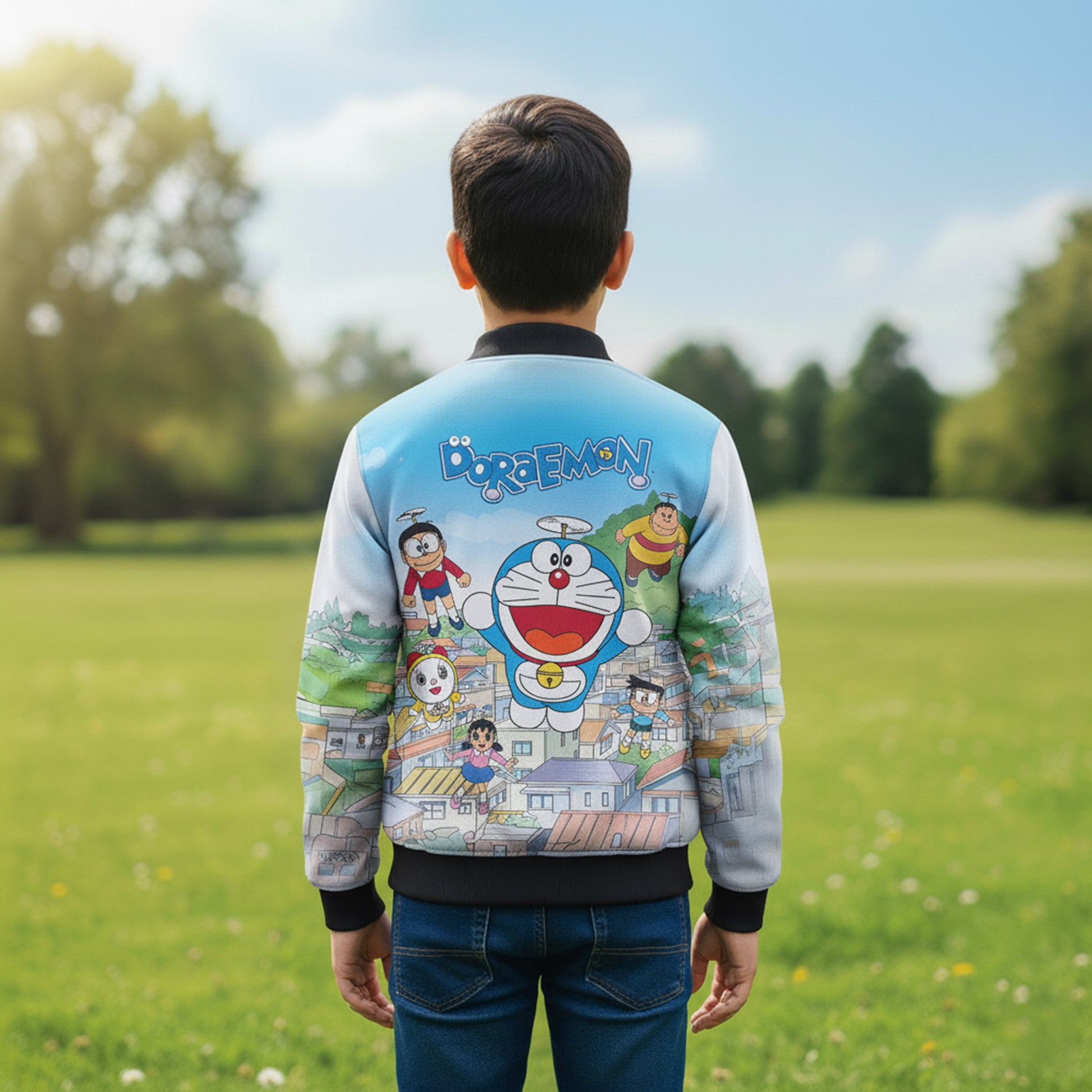 Doremon AOP Kids Bomber Jacket