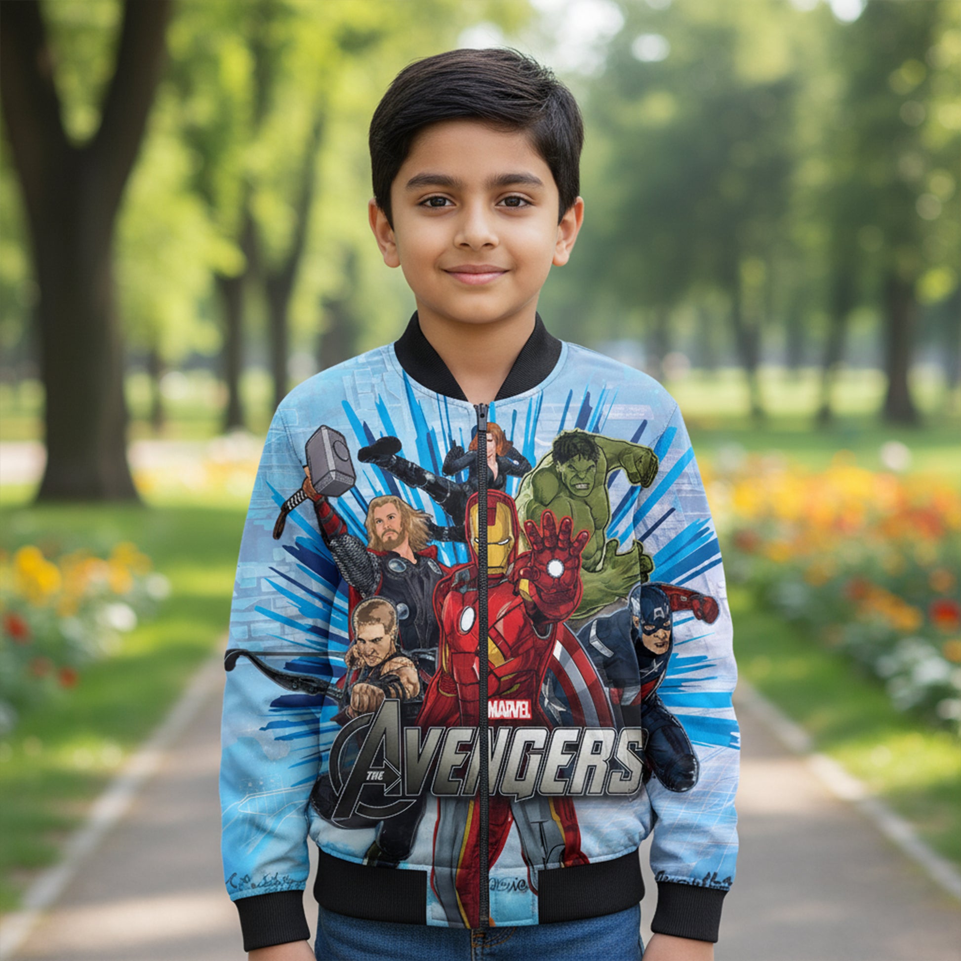 Avengers AOP Kids Bomber Jacket