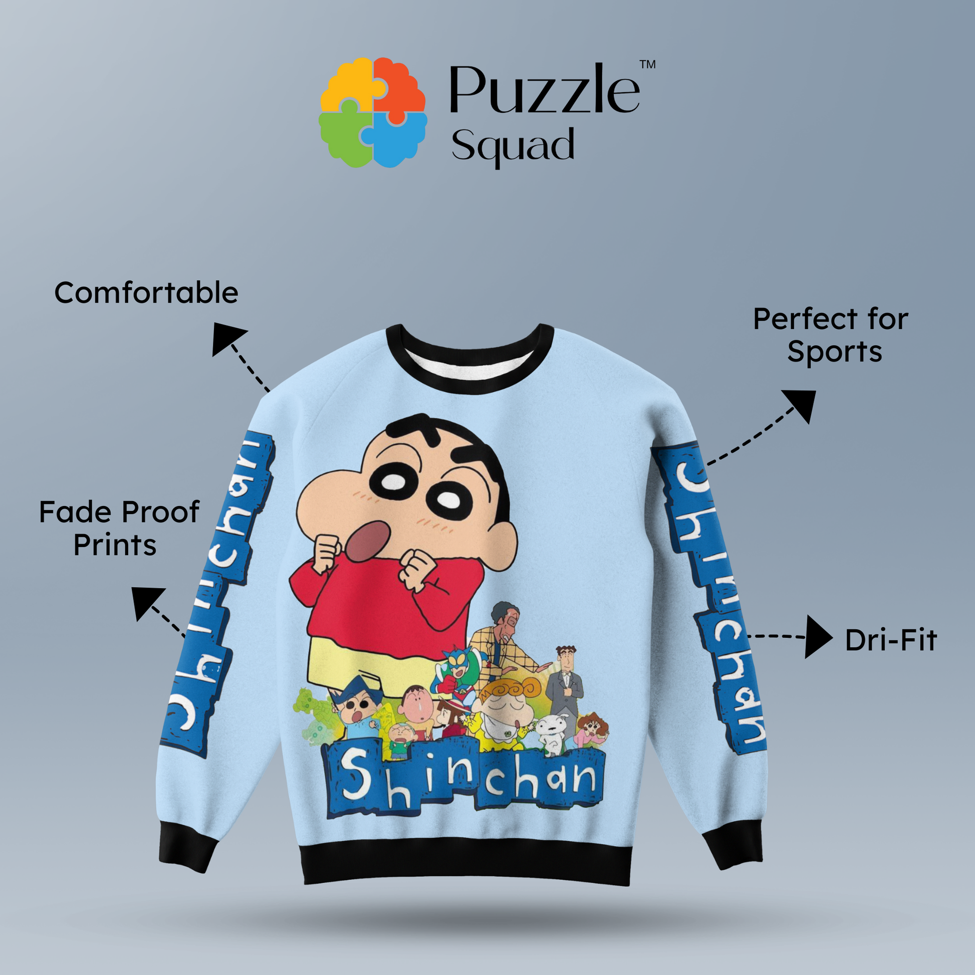 Doremon AOP Kids Sweatshirt