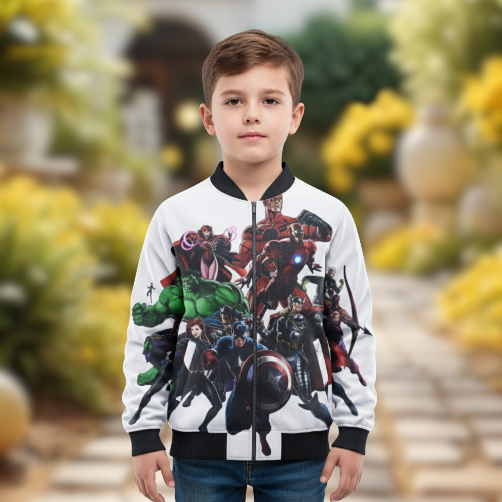 Kids Superheroes Bomber Jacket