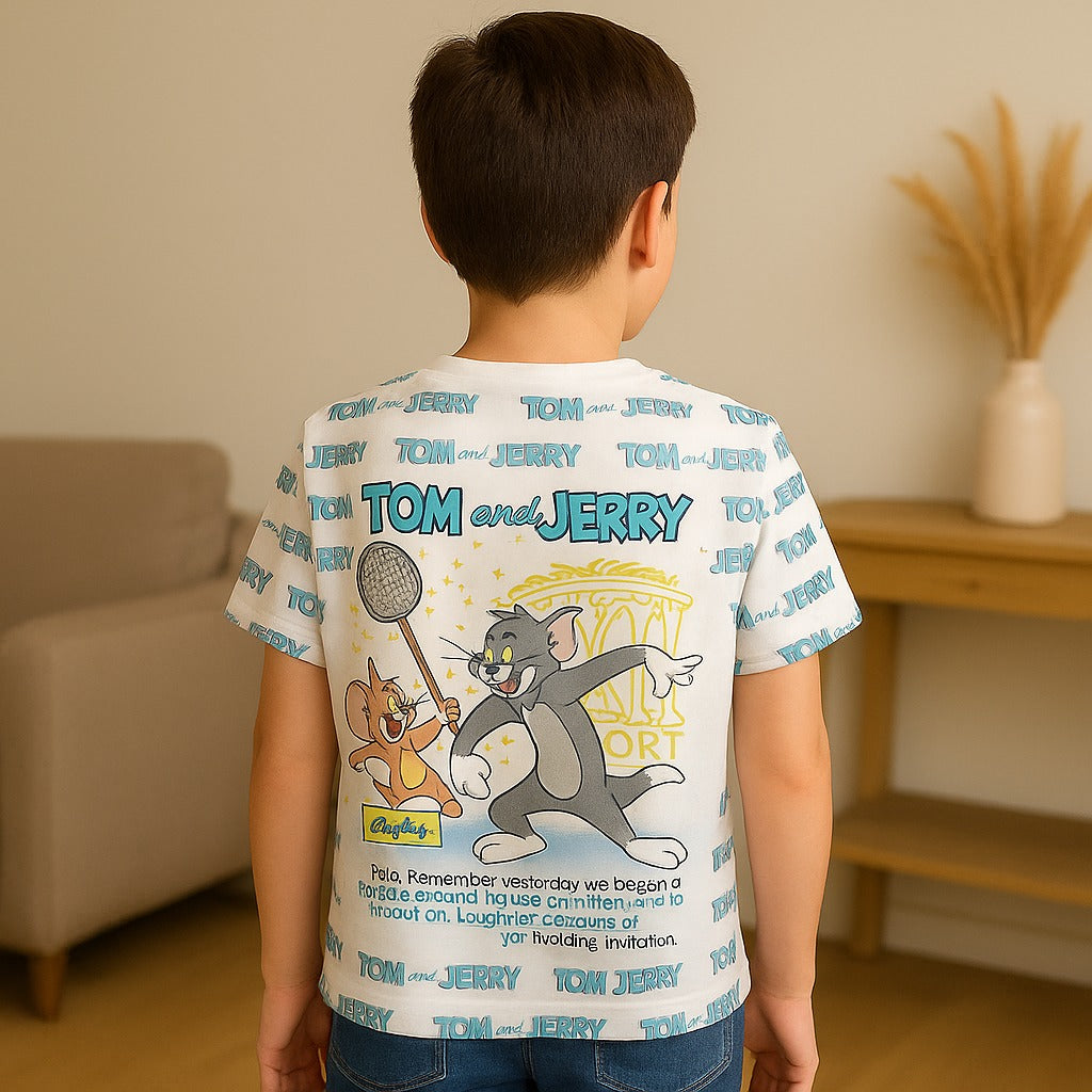 Tom & Jerry Kids AOP Sports T-Shirt