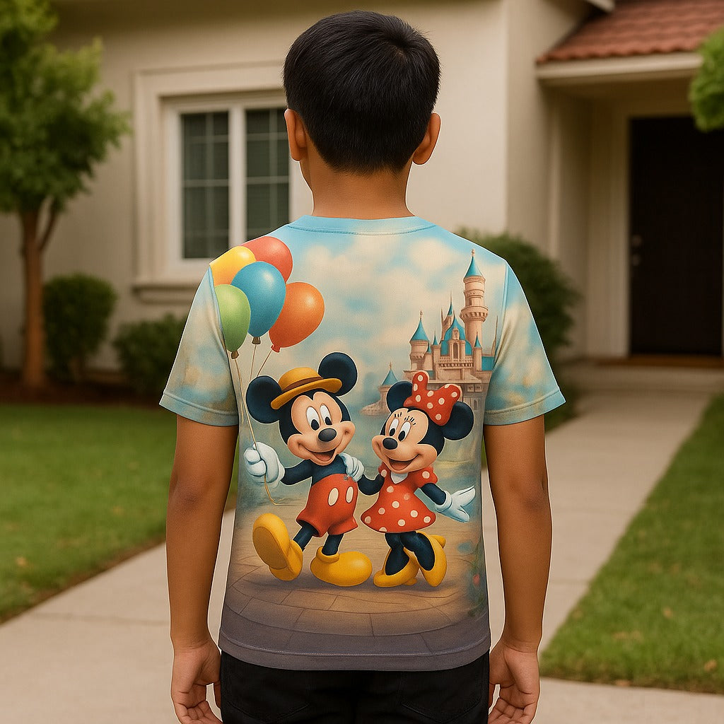 Mickey Mouse Kids AOP Sports T-Shirt