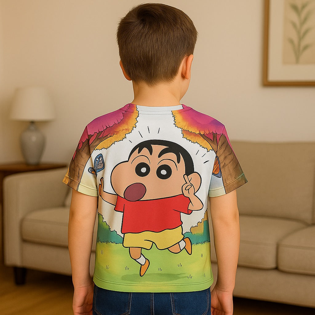 Shinchan Kids AOP Sports T-Shirt