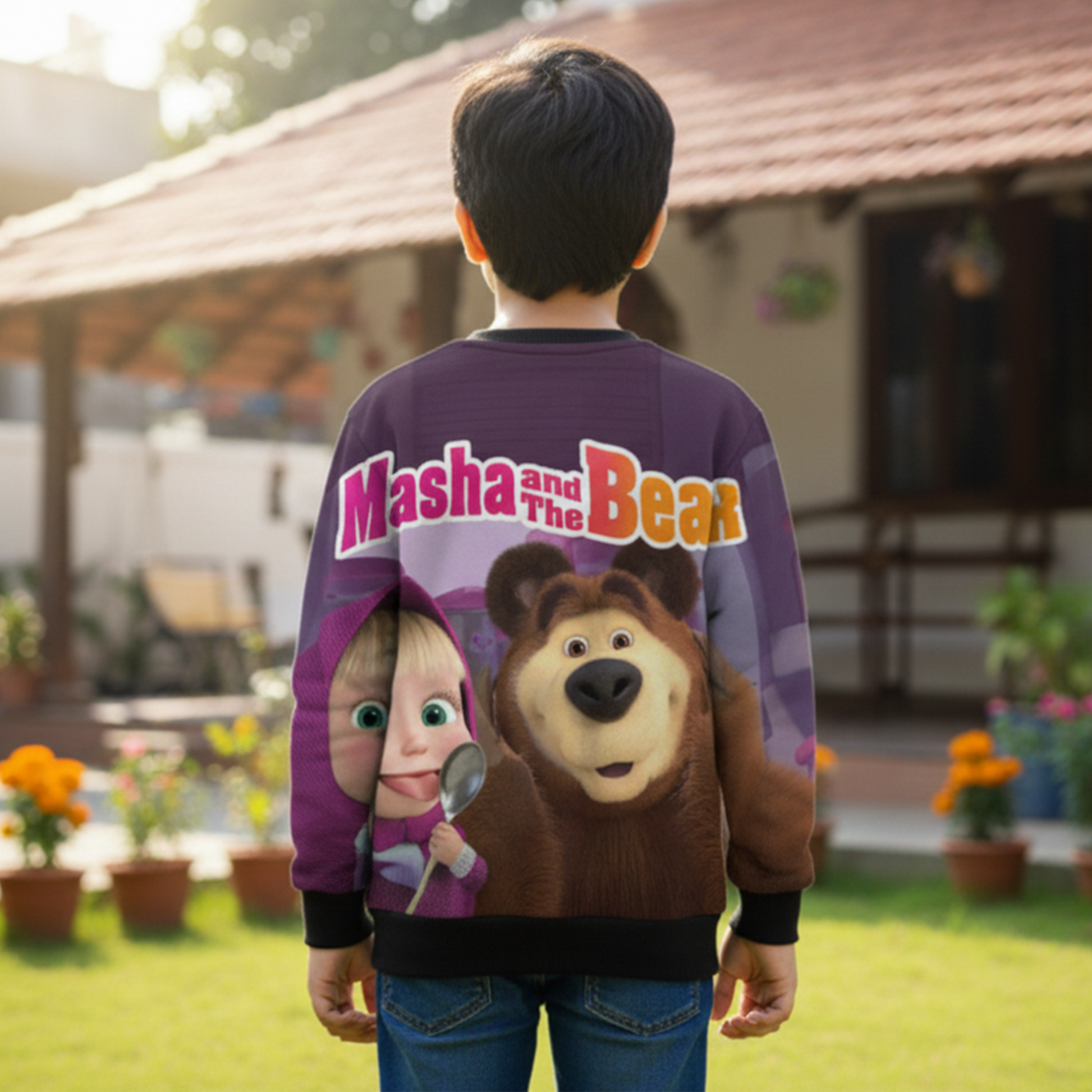 Masha and Bean AOP Kids Sweatshirt