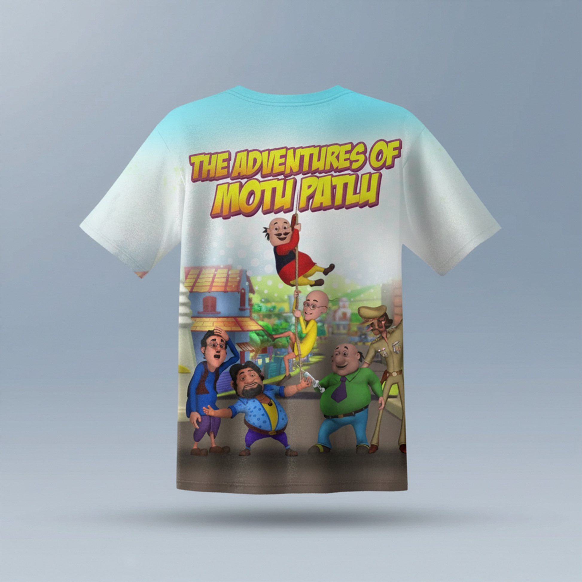 Motu Patlu Kids AOP Sports T-Shirt